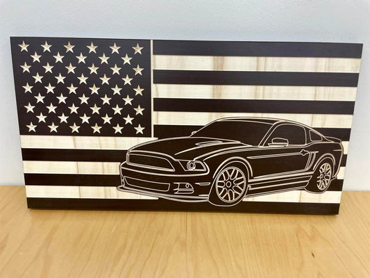 Mustang American Flag