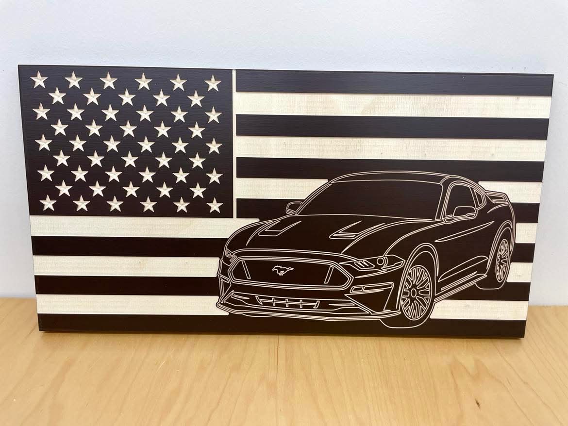 Mustang American Flag
