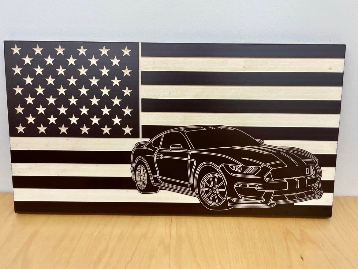 Mustang American Flag
