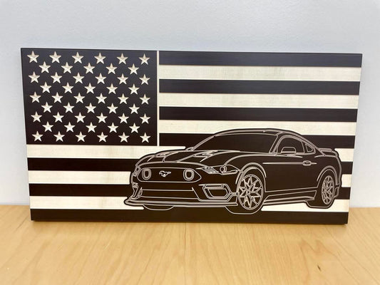 Mustang American Flag